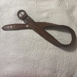 Brighton Brown Woven Braided Leather Belt Size 30 Model #42407 Made In‎ USA